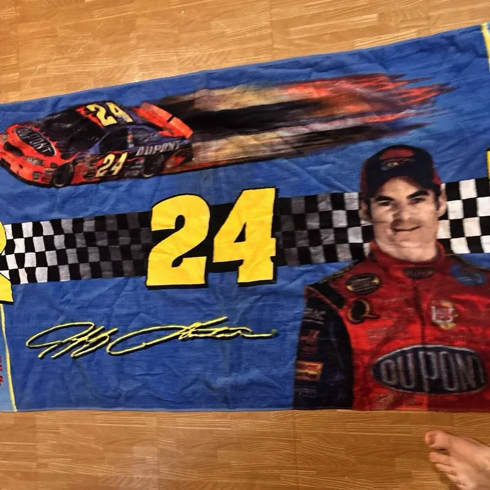 Vintage Jeff Gordon #24 Dupont Nascar Hendrick Racing Beach Towel 29”x58”